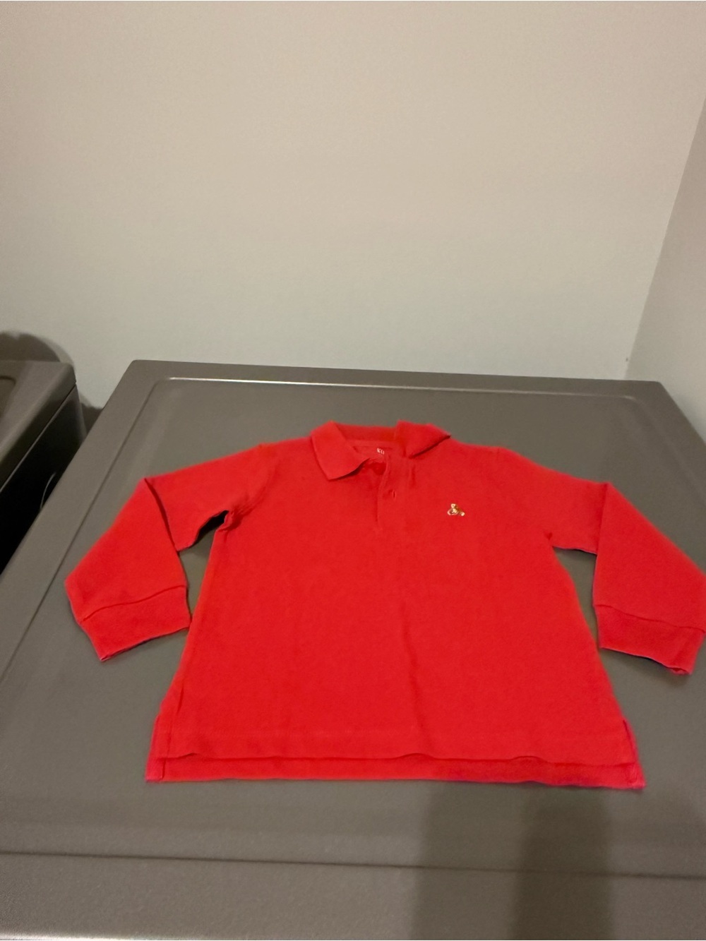GAP Red Long-Sleeve Polo Shirt